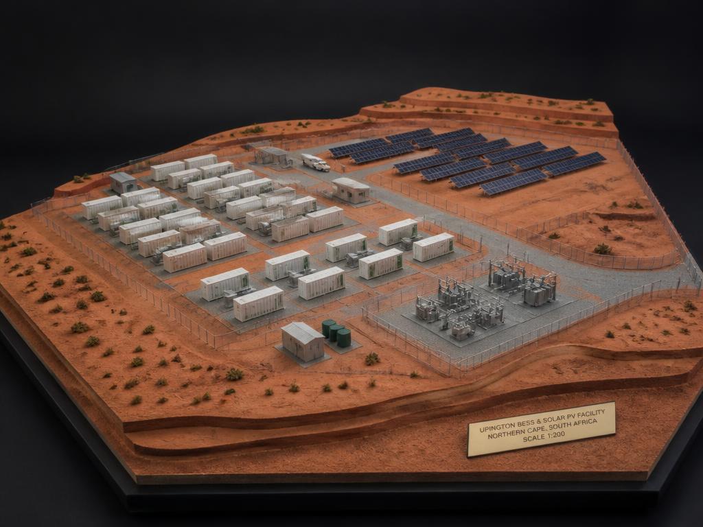Scale model mock-up: Upington BESS & solar PV facility