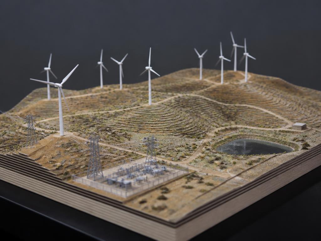 Scale model mock-up: Cookhouse wind farm & grid connection